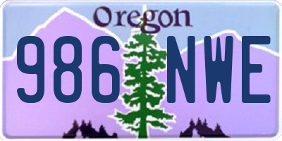OR license plate 986NWE