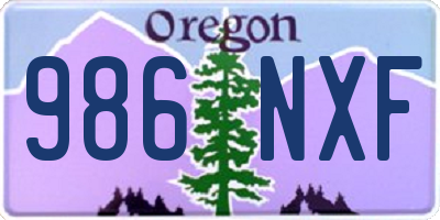 OR license plate 986NXF