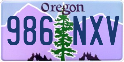 OR license plate 986NXV