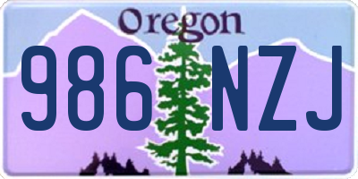 OR license plate 986NZJ