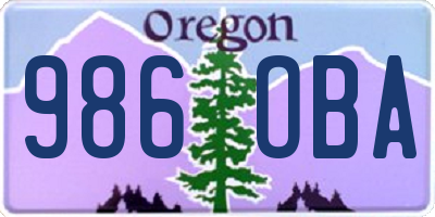 OR license plate 986OBA
