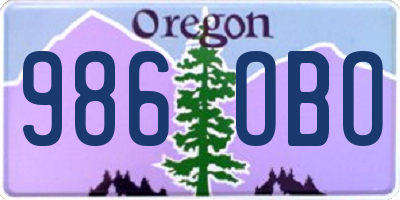 OR license plate 986OBO