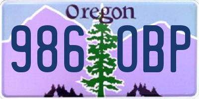 OR license plate 986OBP