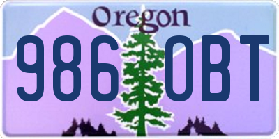 OR license plate 986OBT