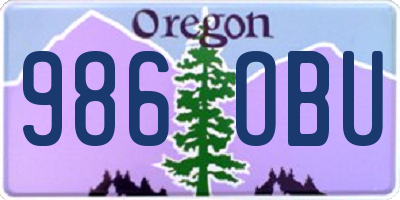 OR license plate 986OBU
