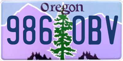 OR license plate 986OBV