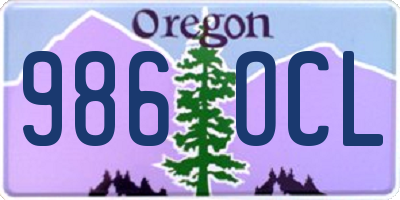 OR license plate 986OCL