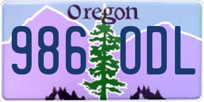 OR license plate 986ODL