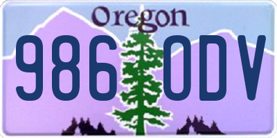 OR license plate 986ODV