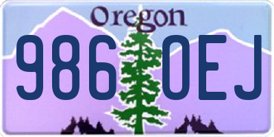 OR license plate 986OEJ