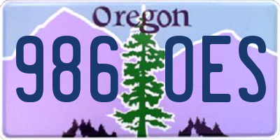 OR license plate 986OES