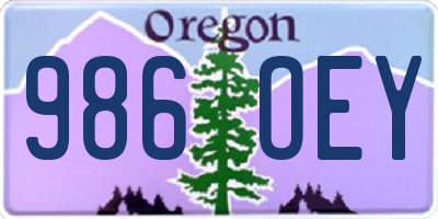 OR license plate 986OEY