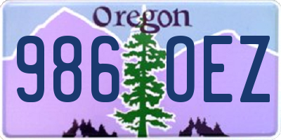 OR license plate 986OEZ