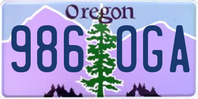 OR license plate 986OGA