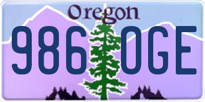 OR license plate 986OGE