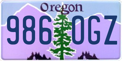 OR license plate 986OGZ