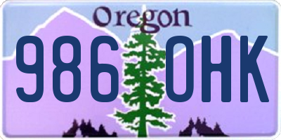 OR license plate 986OHK