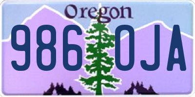 OR license plate 986OJA