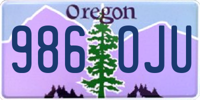 OR license plate 986OJU