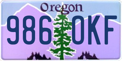 OR license plate 986OKF