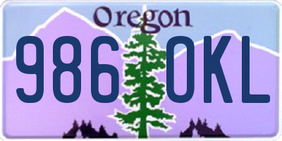 OR license plate 986OKL