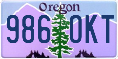 OR license plate 986OKT
