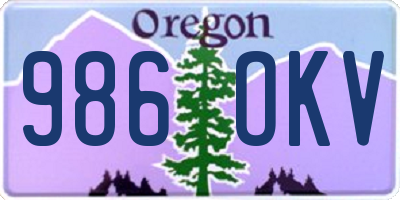OR license plate 986OKV