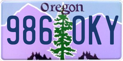 OR license plate 986OKY