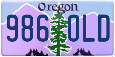 OR license plate 986OLD