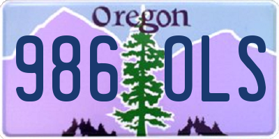 OR license plate 986OLS