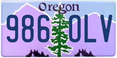 OR license plate 986OLV