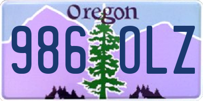 OR license plate 986OLZ