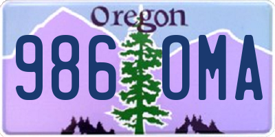 OR license plate 986OMA