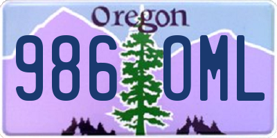 OR license plate 986OML