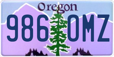 OR license plate 986OMZ