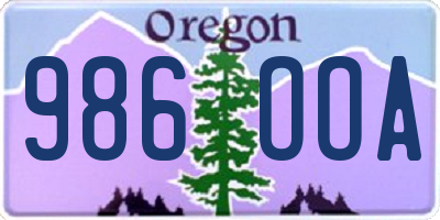 OR license plate 986OOA