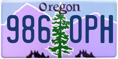OR license plate 986OPH