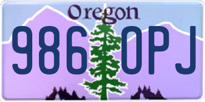 OR license plate 986OPJ