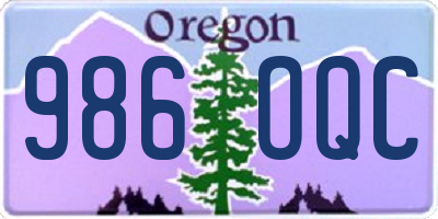 OR license plate 986OQC