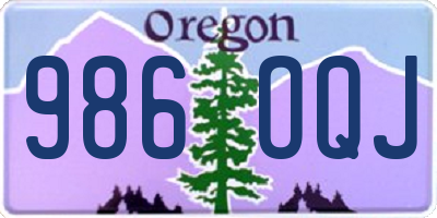 OR license plate 986OQJ