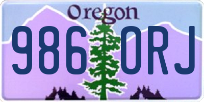OR license plate 986ORJ