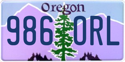 OR license plate 986ORL