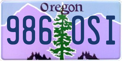OR license plate 986OSI