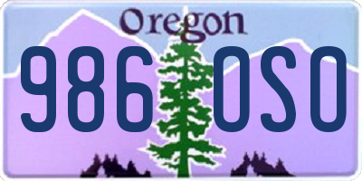 OR license plate 986OSO