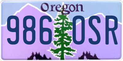 OR license plate 986OSR