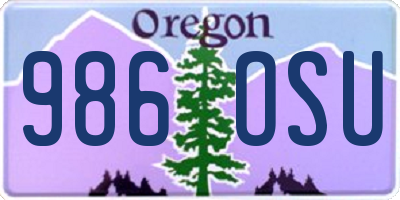 OR license plate 986OSU