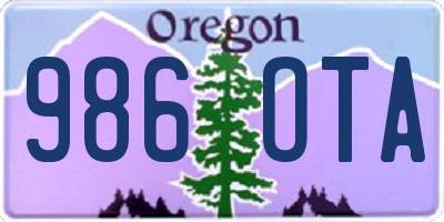 OR license plate 986OTA