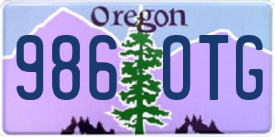 OR license plate 986OTG
