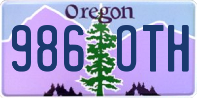 OR license plate 986OTH