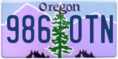 OR license plate 986OTN
